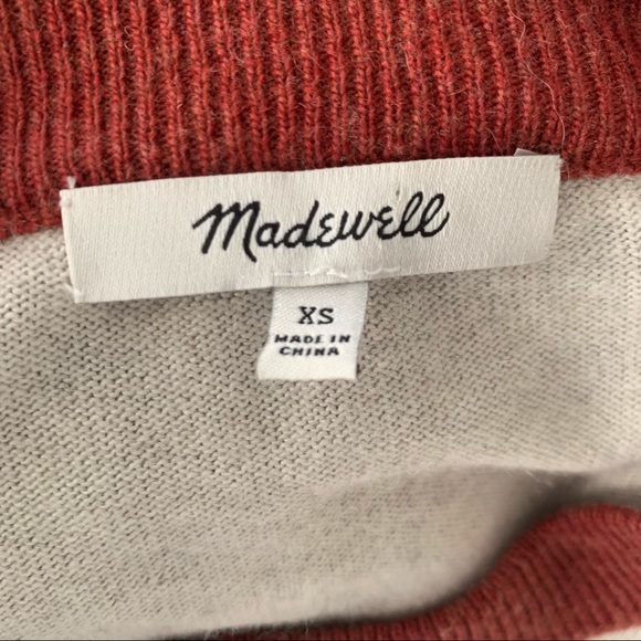 Madewell colorblock yoke pullover sweater size xs - Picture 8 of 9